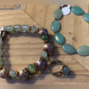 Vintage Jewelry with Light Green Stones